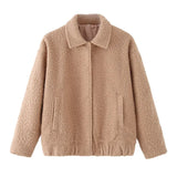 Fongt Women's Clothing Explosion ZA Fashion Beads And Short Jacket Wool Coat