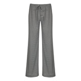 Fongt Base Simple Stripe Bump Color Straight Casual Tying Home Pants 2025 New