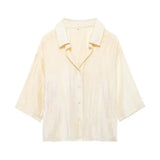 Fongt Women's Trousers Series Loose Shirt 2025 New Dessert Summer Fashion Set
