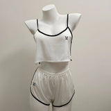 Fongt New Pure Windy Pajamas Women's High-Grade Ice Slings Shorts Sports Suit Homewear Spring And Summer