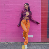Fashion High Waist Straight Ankle Tied Slim