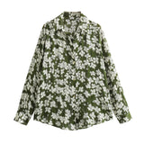 New Flower Print Loose Casual Shirt 2758900-Outfit