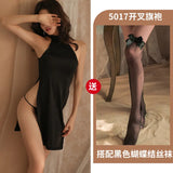 Night Swear Ti Ti's Tidi Tani Lingerie Pure Lingerie Passion Side High Open Fork Dress Uniform Seduction Ice