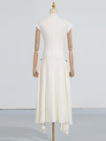 Fongt Dress Women's New Spring 2025 Elegant High-End Feeling Sleeveless Waist