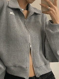 Cropped Zip-Up Jacket-Outfit