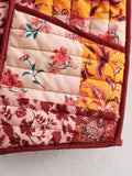 New Autumn Flower Print Embroidered Short Cotton Coat-Outfit