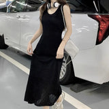 Fongt Knitted Sling Vest Dress Women's Summer 2025 New Feeling Inside The Seaside Dress Small