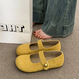 Fongt Elegant Mary Shoes Summer New Lovely Lady Style Frosted Round Head Shallow Single Shoes