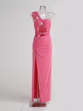 High-End Women's Sexy Open Shoulder Twitching Wrapped Thoracic Dress Skirts High Open