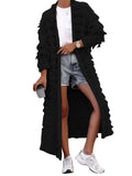 Fongt New Women's Wear Tassel Knitted Jacket-Outfit