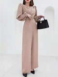 Fongt Version Of The V-Necked Temperament Jumpsuit Women's Fashion Waist Thin Professional Jumpsuit