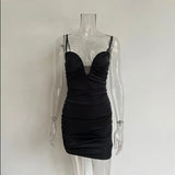 2021 New Arrival Deep V-Neck Halter Spaghetti Strap Dresses For Women 2020 Fashion Party Night Elegant