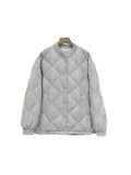 Baseball Collar Down Jacket Female Short Style 2024 Winter New Gourd Grain Warm Small Light White Duck Down Coat Tide-Outfit