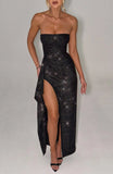 Fongt 2025 New Style Temperament Sexy Body-Gender Flashy Twilight Open Skirt Dress Woman