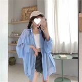 Fongt Thin Coat Women's Summer New Loose Anti-Ultraviolet Breathable Ice Sleeve Shirt Long-Sleeved