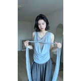 Fongt Fake Two T-Shirt Girls Summer Tsets Hot Girls Pure Blouse Trousers Fashion Set
