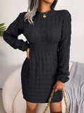 2025 Casual Mahjong Bagg Hip Dress Bottom Sweater Dress Women's