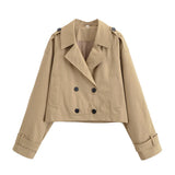 Fongt New Fashion Temperament Women's Long-Sleeved Short Wind Coat 3046259