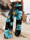 Fongt Spring And Summer New Four Seasons Of Leisure Wide Leg Trousers Print Burst Loose Trousers Women