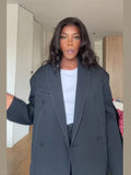 Fongt 2025 New Women's Loose Commute High-End Feeling Short-Line Long-Sleeved Blazer Women