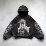 Fongt Wash Hooded Hoodie Hoodie Winter High Street Men And Women With The Same Shirt Top