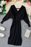 Wrap Side Slit Sweater