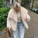Fongt New Artificial Fur Effect Short Coat