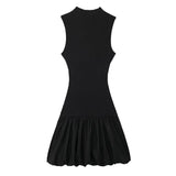 Fongt Sleeveless Dress Floral Bud Dress With Thin Short Skirt Summer New