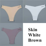 Seamless Underwear Silk Women's Plain Color Panties Lady Invisible Underpants Girls Briefs Smooth Panty Sexy