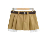 Fongt New Babes Work Dress Short Skirt Fashion Academy Hairy 100-Folded Skirt Sexy A-Shaped Skirt