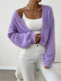 Fongt And Winter New Loose Plush Short Knitted Cardigan Coat