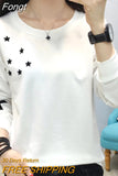 Stars Hoodies Women 2023 Autumn Korean Fashion Pullover Womens Clothing Sweatshirt O-Neck Long Sleeve Sudadera