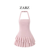 Fongt Homemade New Women's Classic Fashion Seat Seat Hanging Neck Short Dress