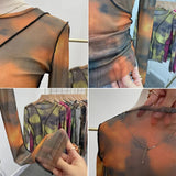 Spring Slim Women See-through Irregular Patchwork Mesh T-shirts Girls O-neck Full Sleeve Sheath Thin Crop Tops-Outfit