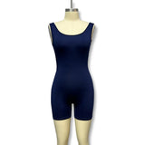 Fongt Bare Back One-Word Collar Sleeveless Jumpsuit Folded Three-Point Jumpsuit Woman