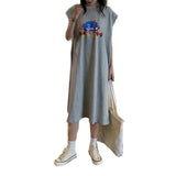 Fongt New Korean Version Of Women's Vest T Shirt Long Skirt Haraa Fan Student Jacket Women's Summer Vest