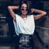 Summer Sleeveless T Shirts Women 2020 New Hot Elegant Cotton Tees Ins Design Chic Solid Brown Khaki Tops