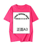 Fongt Pattern Printed T-Shirt Small Batch Order Stable Short Sleeve Top Shirt