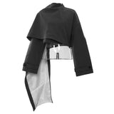Fongt New Super Personality Irregular Tailoring Cape Coat Top Female 1777