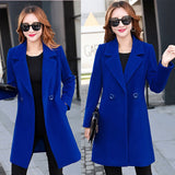 Fongt Autumn And Winter New Ebay Haired Women's Coat Double Buckle Coat Multi-Colored Multi-Code