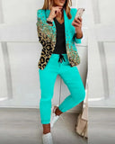 2023 Women's Suit Blazer Pants Elegant Outfit Casual Turn-down Collar Office Lady Long Sleeve Blazer Trousers костюм