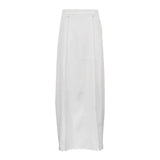 Fongt 2023 French New Milky White Commuter Skirt Loose Silhouette Thin Casual Skirt Woman-Outfit