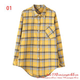 New Arrival Women Vintage Plaid Oversized Blouse Lantern Sleeve Turn Down Collar Autumn Shirts Button Up Casual Tops