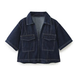 Denim Shirt 6164070 Double Cardigan Skirt 6164068 Suit-Outfit