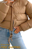Women Fall Winter Clothes 2023 2023 Luxury Warm Puffer Jacket Cropped Coat y2k Hot Padding Short Down Coat New in