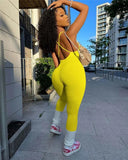 Casual Fitness Rompers Womens Jumpsuit Sleeveless Knit Rib Elastic Bodycon Jumpsuits Backless Workout Overalls for Women-Outfit