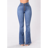 Fongt Spring And Summer New High-Rise Elastic Micro-Tipped Jeans Woman