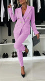 Fongt New Women's Pure Color Bred Suit Independent Fashion Leisure Pocket