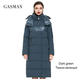 Green fashion brand hooded warm parka Women's winter jacket outwear women coat Female thick patchwork puffer jacket
