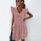 Casual Slim Thin Party O Neck Dot